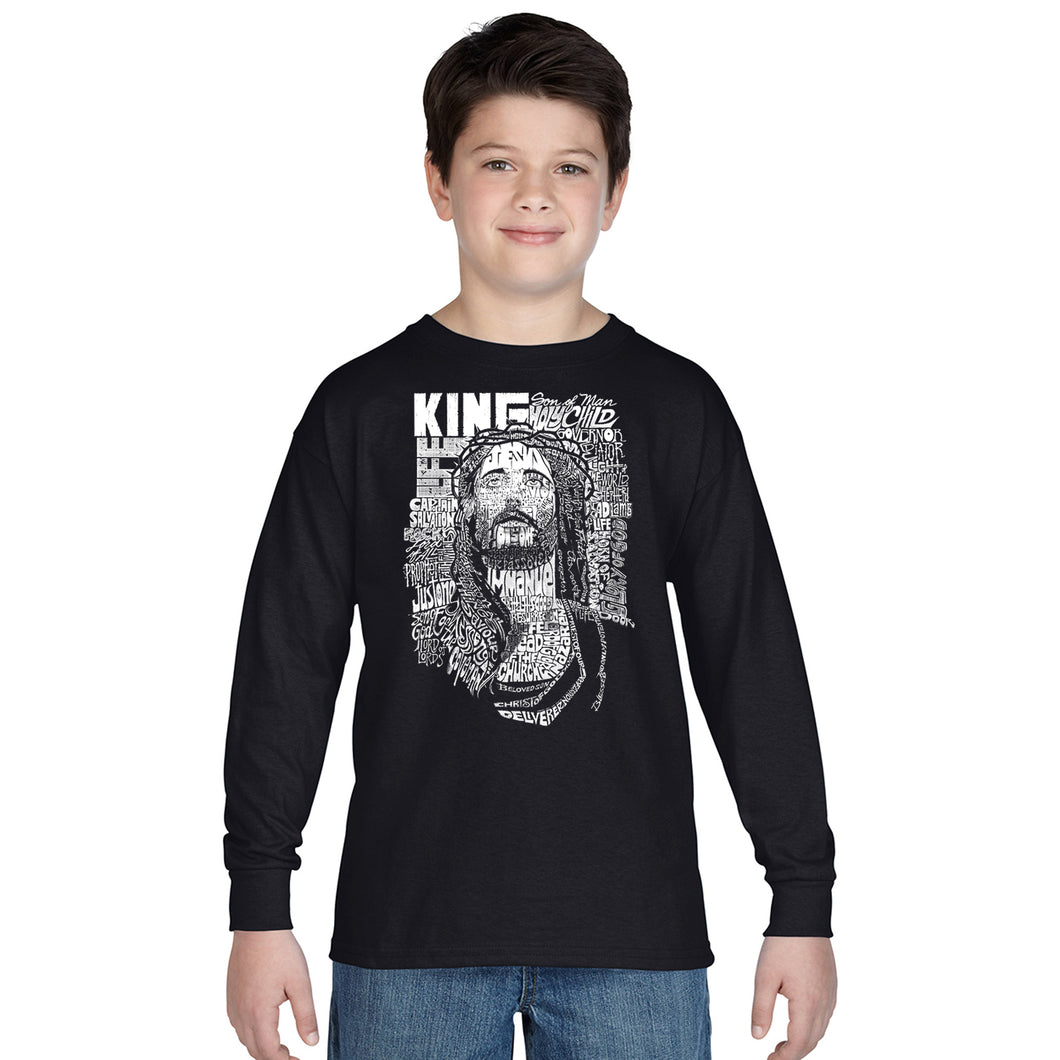 JESUS - Boy's Word Art Long Sleeve