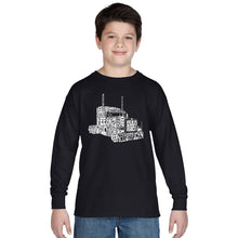 Load image into Gallery viewer, KEEP ON TRUCKIN&#39; - Boy&#39;s Word Art Long Sleeve