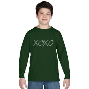 XOXO - Boy's Word Art Long Sleeve