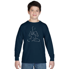 Load image into Gallery viewer, POPULAR YOGA POSES - Boy&#39;s Word Art Long Sleeve