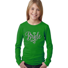 Load image into Gallery viewer, Girl&#39;s Word Art Long Sleeve - Bride