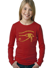 Load image into Gallery viewer, LA Pop Art Girl&#39;s Word Art Long Sleeve - EGYPT