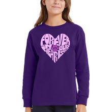 Load image into Gallery viewer, Forever In Our Hearts - Girl&#39;s Word Art Long Sleeve T-Shirt