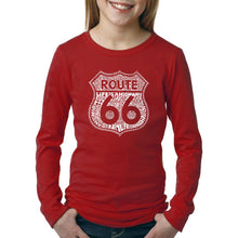 Load image into Gallery viewer, LA Pop Art Girl&#39;s Word Art Long Sleeve - Life is a Highway