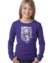 Load image into Gallery viewer, LA Pop Art Girl&#39;s Word Art Long Sleeve - JESUS