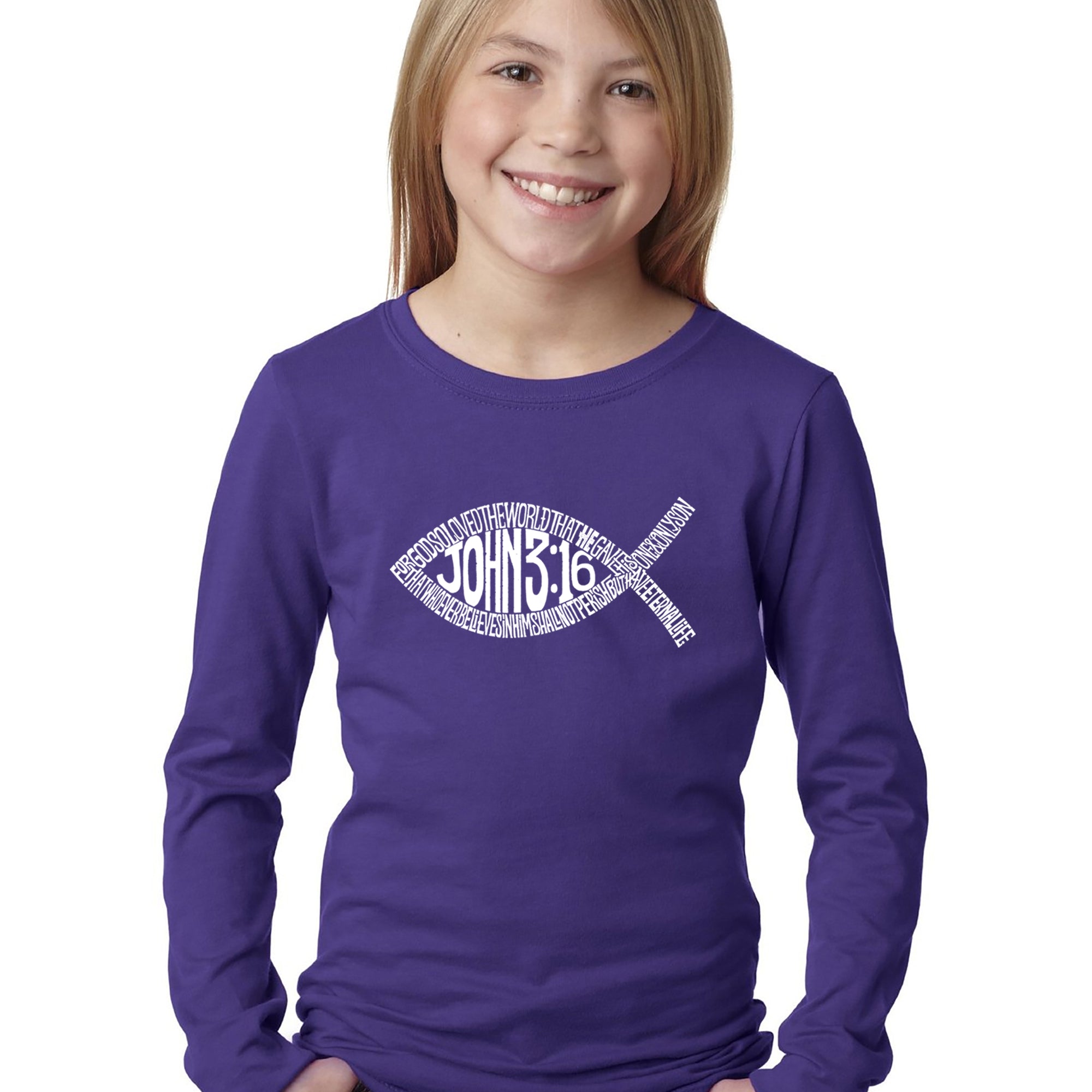 Fish Like A Girl Purple Long Sleeve