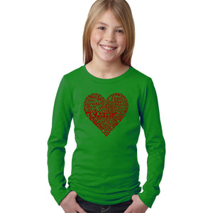 Love Yourself - Girl's Word Art Long Sleeve T-Shirt