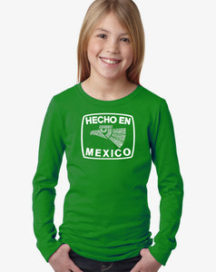 LA Pop Art Girl's Word Art Long Sleeve - HECHO EN MEXICO