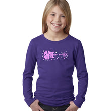 Load image into Gallery viewer, Shake it Off - Girl&#39;s Word Art Long Sleeve T-Shirt