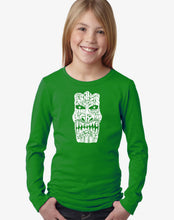 Load image into Gallery viewer, LA Pop Art Girl&#39;s Word Art Long Sleeve - TIKI - BIG KAHUNA