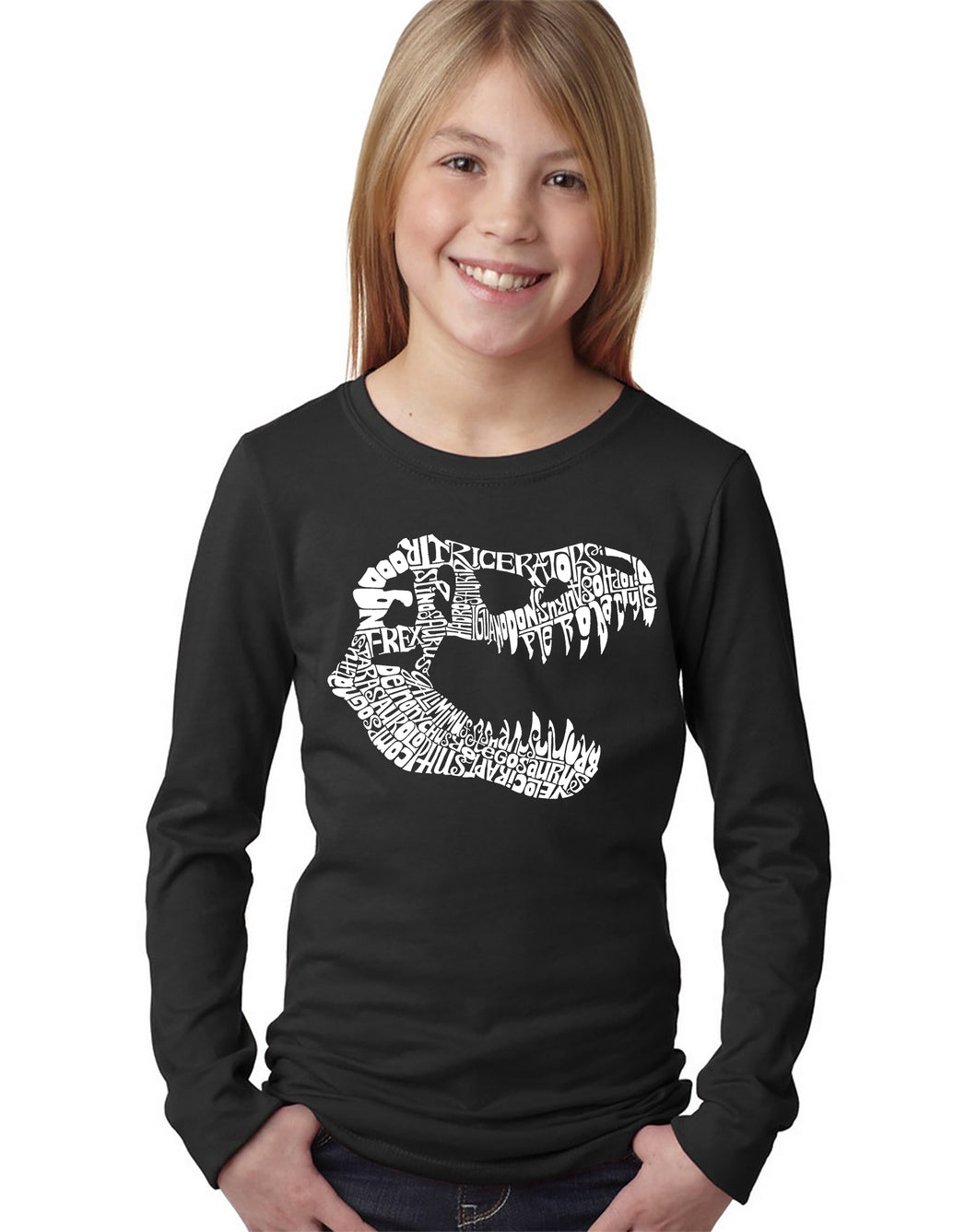 LA Pop Art Girl's Word Art Long Sleeve - TREX