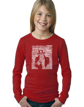 Load image into Gallery viewer, LA Pop Art Girl&#39;s Word Art Long Sleeve - UNCLE SAM