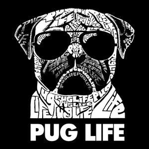 Pug Life - Women's Word Art V-Neck T-Shirt