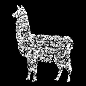 Llama Mama  - Women's Word Art V-Neck T-Shirt