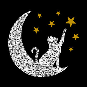 Cat Moon - Girl's Word Art Crewneck Sweatshirt