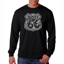Load image into Gallery viewer, Stops Along Route 66 - Men&#39;s Word Art Long Sleeve T-Shirt