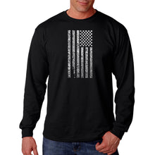 Load image into Gallery viewer, National Anthem Flag - Men&#39;s Word Art Long Sleeve T-Shirt