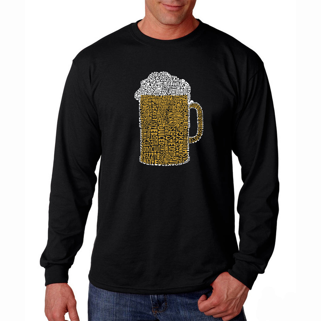Slang Terms for Being Wasted - Men's Word Art Long Sleeve T-Shirt