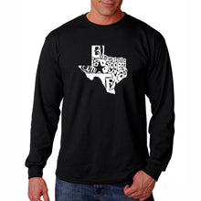 Load image into Gallery viewer, Everything is Bigger in Texas - Men&#39;s Word Art Long Sleeve T-Shirt