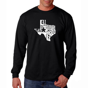Everything is Bigger in Texas - Men's Word Art Long Sleeve T-Shirt