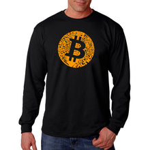 Load image into Gallery viewer, Bitcoin  - Men&#39;s Word Art Long Sleeve T-Shirt