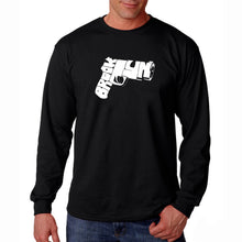 Load image into Gallery viewer, BROOKLYN GUN - Men&#39;s Word Art Long Sleeve T-Shirt