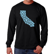 Load image into Gallery viewer, California Hearts  - Men&#39;s Word Art Long Sleeve T-Shirt