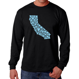 California Hearts  - Men's Word Art Long Sleeve T-Shirt