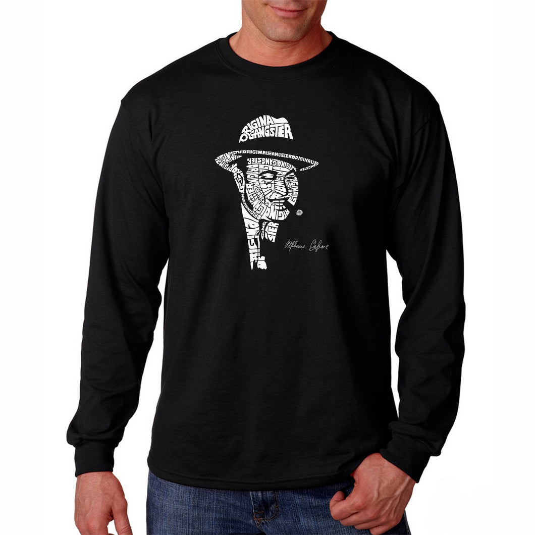 AL CAPONE ORIGINAL GANGSTER - Men's Word Art Long Sleeve T-Shirt