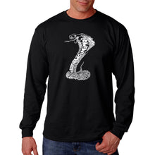 Load image into Gallery viewer, Types of Snakes - Men&#39;s Word Art Long Sleeve T-Shirt