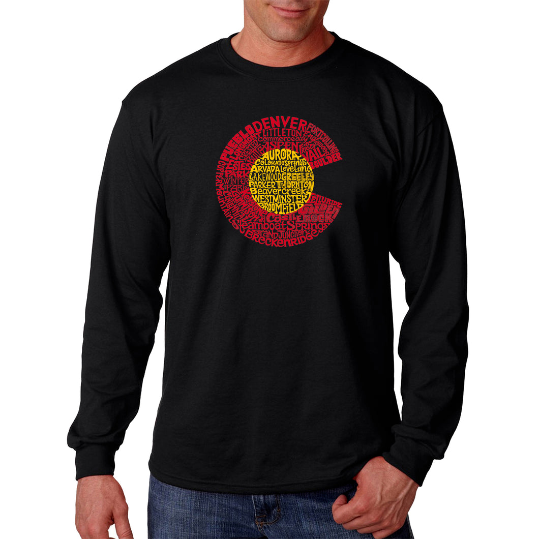 Colorado - Men's Word Art Long Sleeve T-Shirt