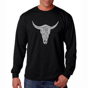 COUNTRY MUSIC'S ALL TIME HITS - Men's Word Art Long Sleeve T-Shirt