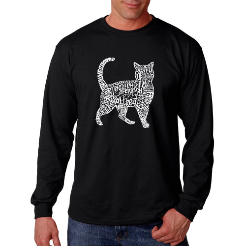 Cat - Men's Word Art Long Sleeve T-Shirt