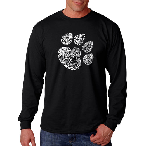 Cat Paw - Men's Word Art Long Sleeve T-Shirt