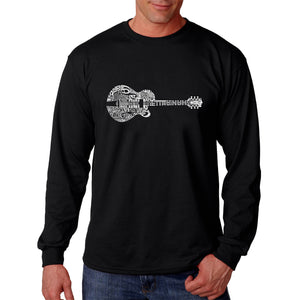 Country Guitar - Men's Word Art Long Sleeve T-Shirt
