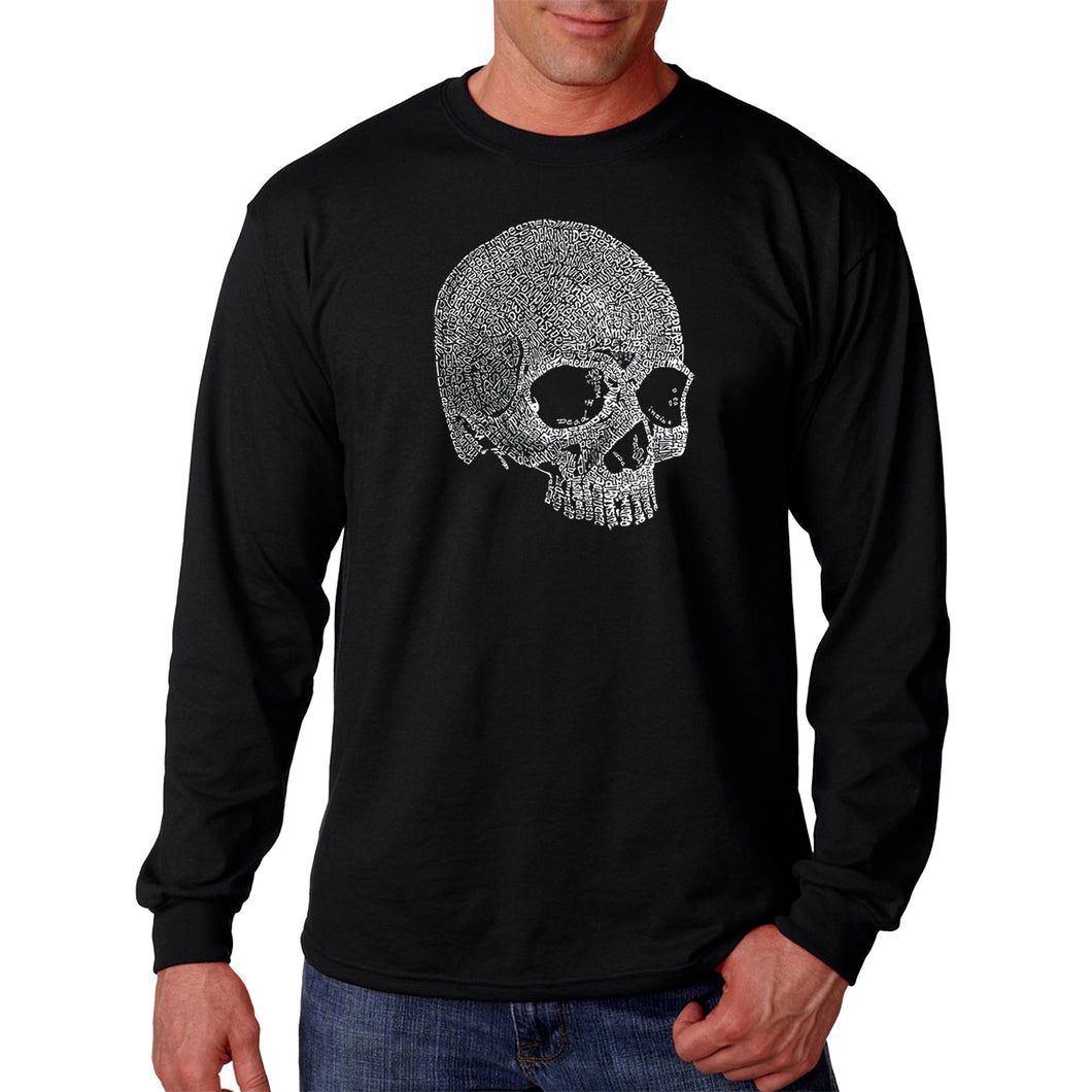 Dead Inside Skull - Men's Word Art Long Sleeve T-Shirt