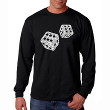 Load image into Gallery viewer, DIFFERENT ROLLS THROWN IN THE GAME OF CRAPS - Men&#39;s Word Art Long Sleeve T-Shirt