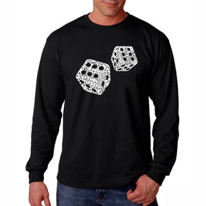 DIFFERENT ROLLS THROWN IN THE GAME OF CRAPS - Men's Word Art Long Sleeve T-Shirt