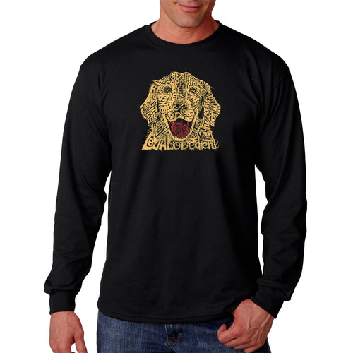 Dog - Men's Word Art Long Sleeve T-Shirt
