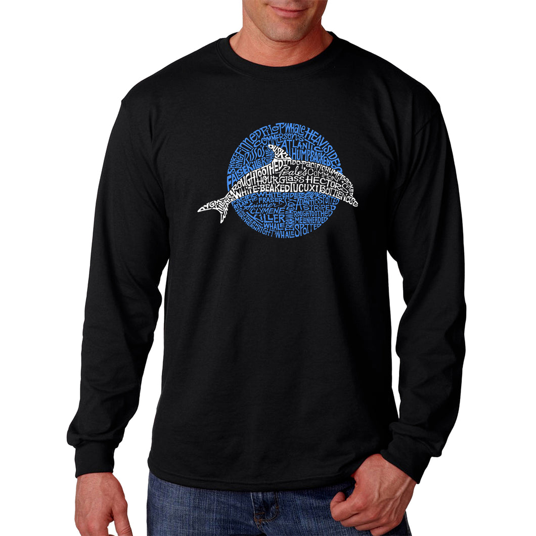 Species of Dolphin - Men's Word Art Long Sleeve T-Shirt