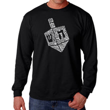 Load image into Gallery viewer, Hanukkah Dreidel - Men&#39;s Word Art Long Sleeve T-Shirt