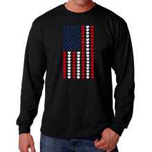 Load image into Gallery viewer, Heart Flag - Men&#39;s Word Art Long Sleeve T-Shirt