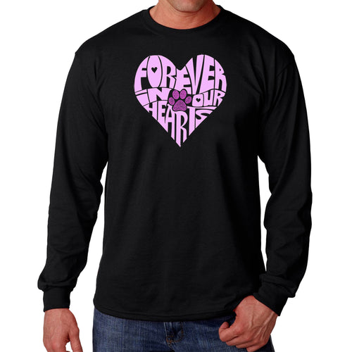 Forever In Our Hearts - Men's Word Art Long Sleeve T-Shirt