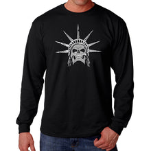 Load image into Gallery viewer, Freedom Skull  - Men&#39;s Word Art Long Sleeve T-Shirt