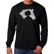 Load image into Gallery viewer, Girl Horse - Men&#39;s Word Art Long Sleeve T-Shirt