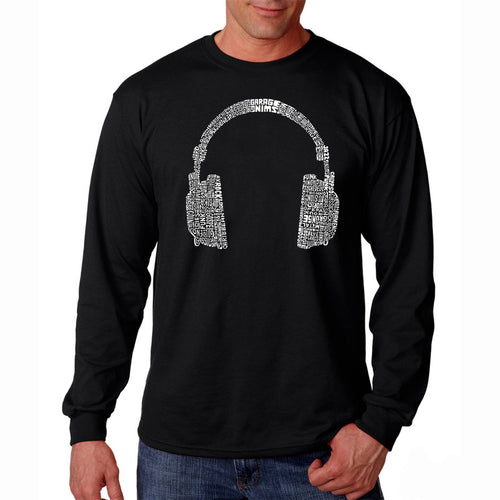 63 DIFFERENT GENRES OF MUSIC - Men's Word Art Long Sleeve T-Shirt