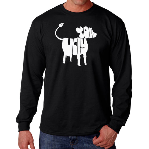 Holy Cow  - Men's Word Art Long Sleeve T-Shirt