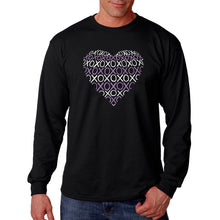 Load image into Gallery viewer, XOXO Heart  - Men&#39;s Word Art Long Sleeve T-Shirt