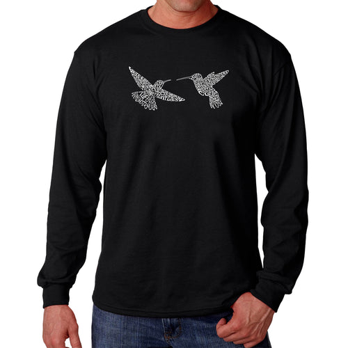 Hummingbirds - Men's Word Art Long Sleeve T-Shirt