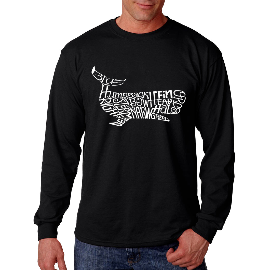 Humpback Whale - Men's Word Art Long Sleeve T-Shirt